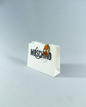Bolsa miniatura fashion shopping bag escala 1:6 con gafas doradas